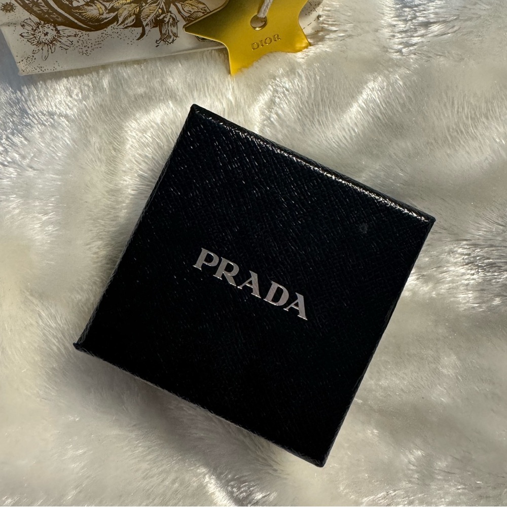 Prada Red Saffiano Leather Braided Toggle Bracelet